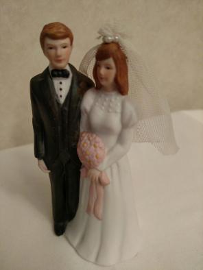 Vintage Lefton Wedding Cake Topper