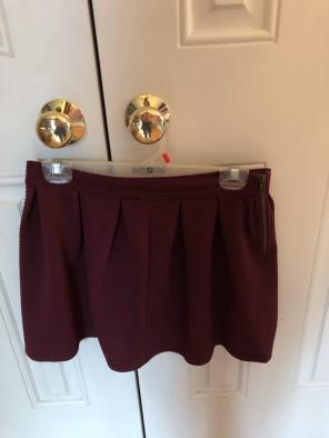 Maroon Bethany Mota-brand skirt