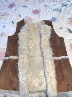 Suede Fox Fur Vest Hollister