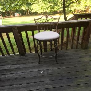 Bronze Metal Based Armless Swivel Chairs