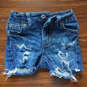 12m distressed denim shorts