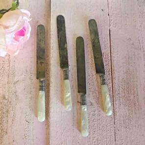 Antique Sterling Mother of Pearl Knives