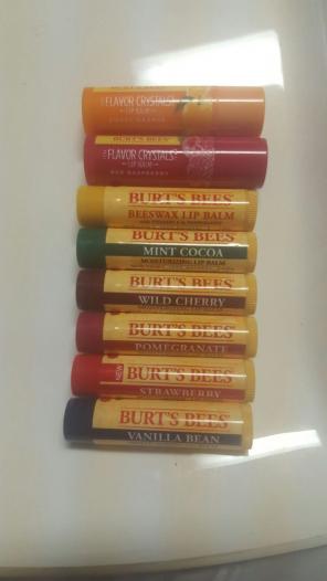 Burt bees lip care lot of 8