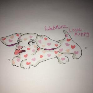 WEBKINZ LOVE PUPPY DRAWING FROM 2016