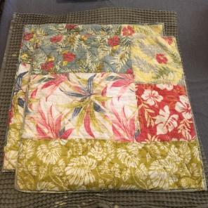 POTTERY BARN Hawaiian Quilted Euro Shams