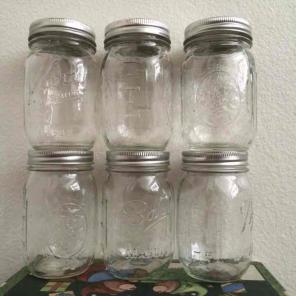 (6) MASON JARS