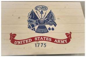 Handmade Army Wood Flag