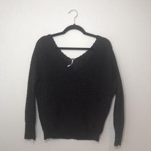 Free People Striped Scoop Neck Sweater