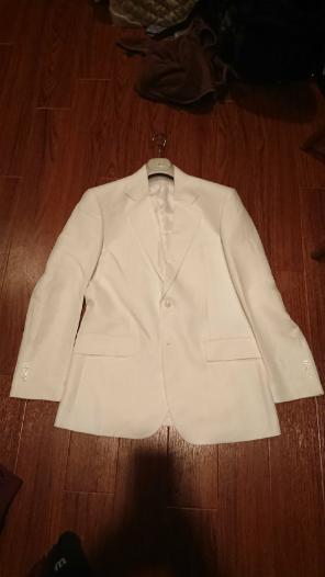 Patterned White Suit Jacket