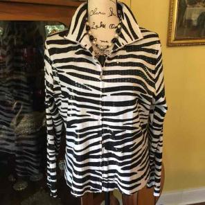 Vintage Zebra Print Shimmer Jacket