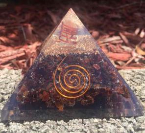 Garnet Orgone Pyramid