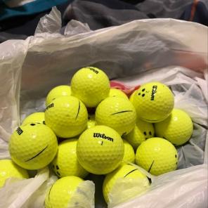 18 Wilson Bright Neon Golf Balls.