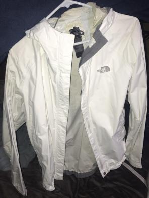 White north face Rain Jacket