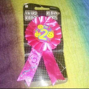 "I'm 2" pink ribbon
