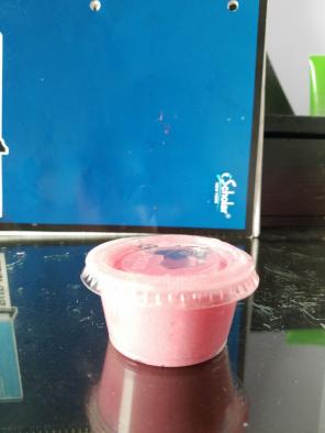 Pink clear ribbon slime