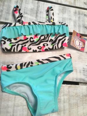 Op 3-6M Artic White Blue Leopard Bikini
