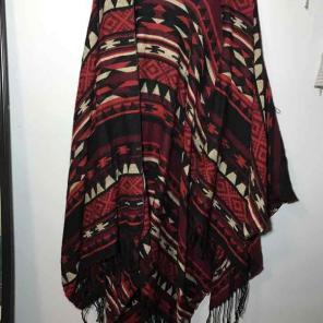 Aztec print poncho
