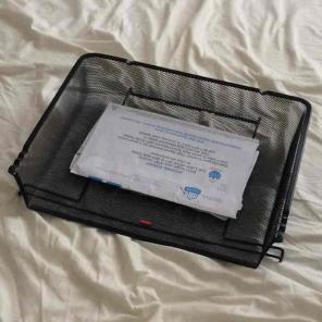 Black Mesh Paper Document Holder Tray