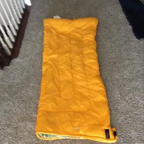 Yellow Sleeping Bag For Kids And Case