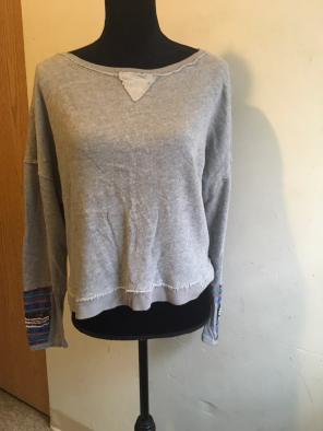 Crop Sweater With Detailing On Sleeves