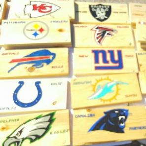NFL NBA & NHL Handcrafted Plaques