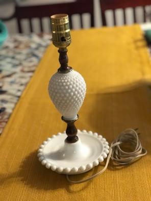 Milk Glass Vintage Lamp