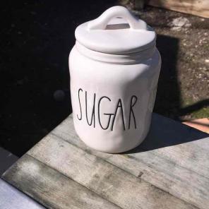Rae Dunn artisan sugar jar bowl Ceramic