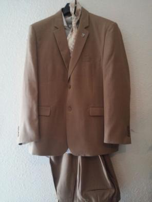 Men dress suit golden light Brown