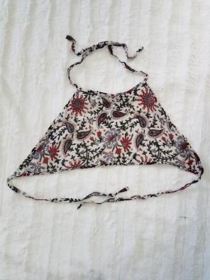 Vintage 70s Paisley Floral Halter Top