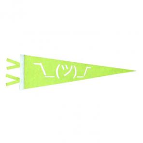 ¯\_(ツ)_/¯ Shrug Face Pennant