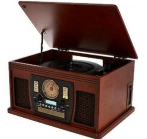 8-in-1 Wooden Music Center w/ Bluetooth
