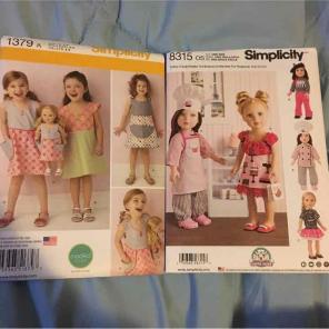 Two Simplicity patterns, new, uncut
