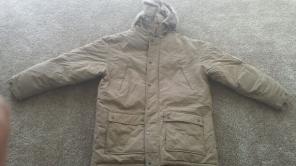 Dr Denim Beige Parka Coat Real Fox Fur
