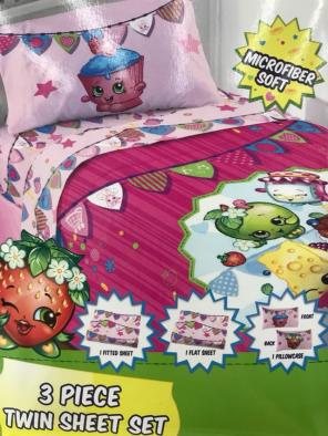 Shopkins Twin Bedding Sheets Pillow Case