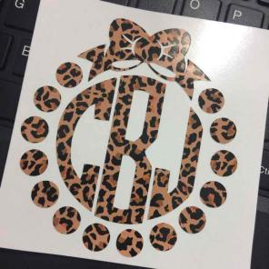 Dot monogram decal