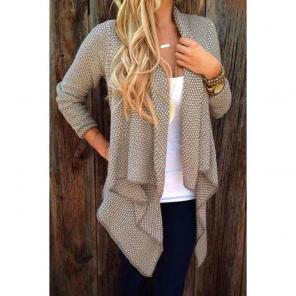 Waterfall drape open front cardigan