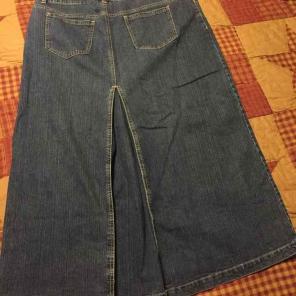 BACCINI JEAN SKIRT WOMENS 16 LONG