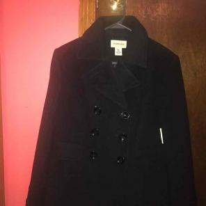 St. JohnsBay woman's black pea coat