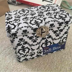 Tin 3x5 Index Card Sorting Box
