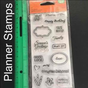 Simple Expressions Planner Rubber Stamps