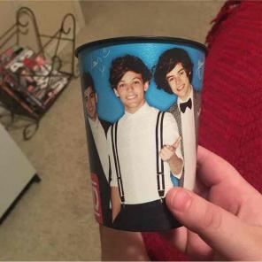 One direction cup and Liam Payne figure