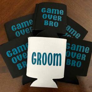 Groomsman Koozies, Game over Bro