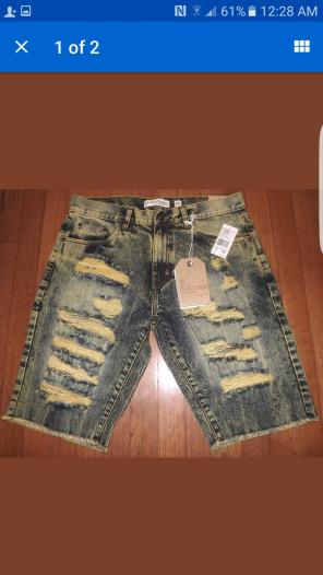 Evolution Ripped Denim Shorts