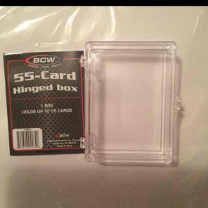 3 x 55 Card Hinged Plastic Box Case