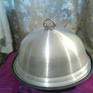 VINTAGE SILVER LOOKING MEAL DOME