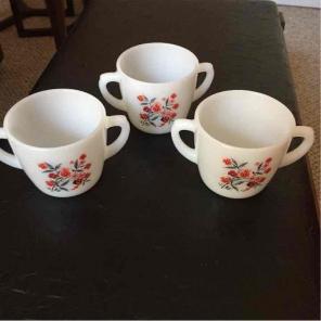 Fire King Primrose Sugar Bowls