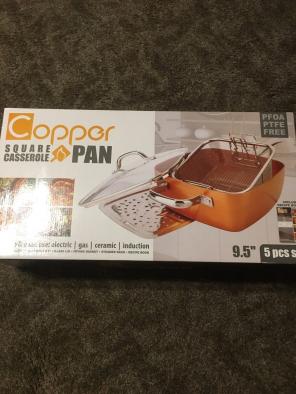 Copper Square Casserole Pan Brand New