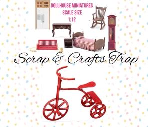 Darice Timeless Miniature : Red Tricycle