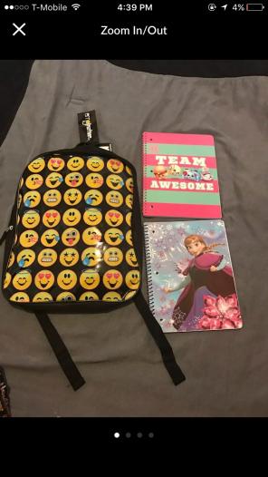 Emoji Bookbag W/ Free Notebook