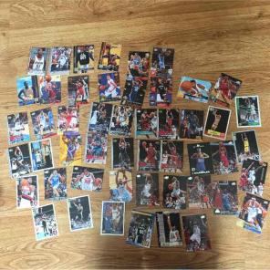 Hundreds of basketball cards